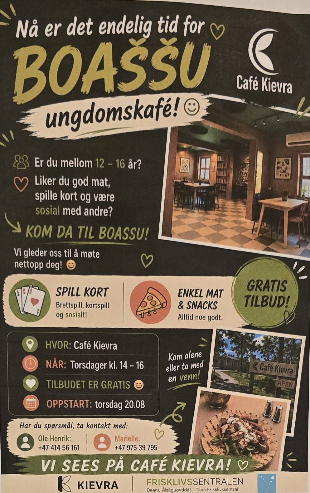 BOASSU ungdomskafé på Café Kievra