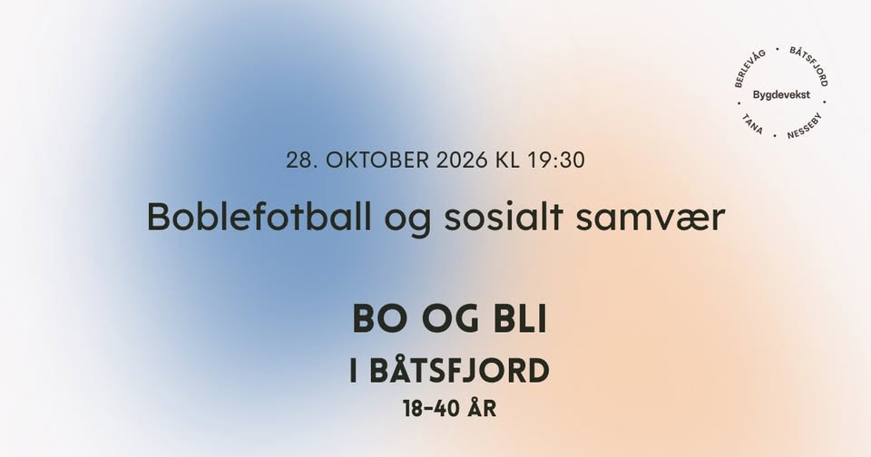 Boblefotball og sosialt samvær