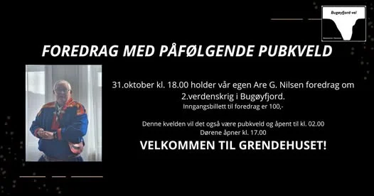Foredrag med påfølgende pubkveld