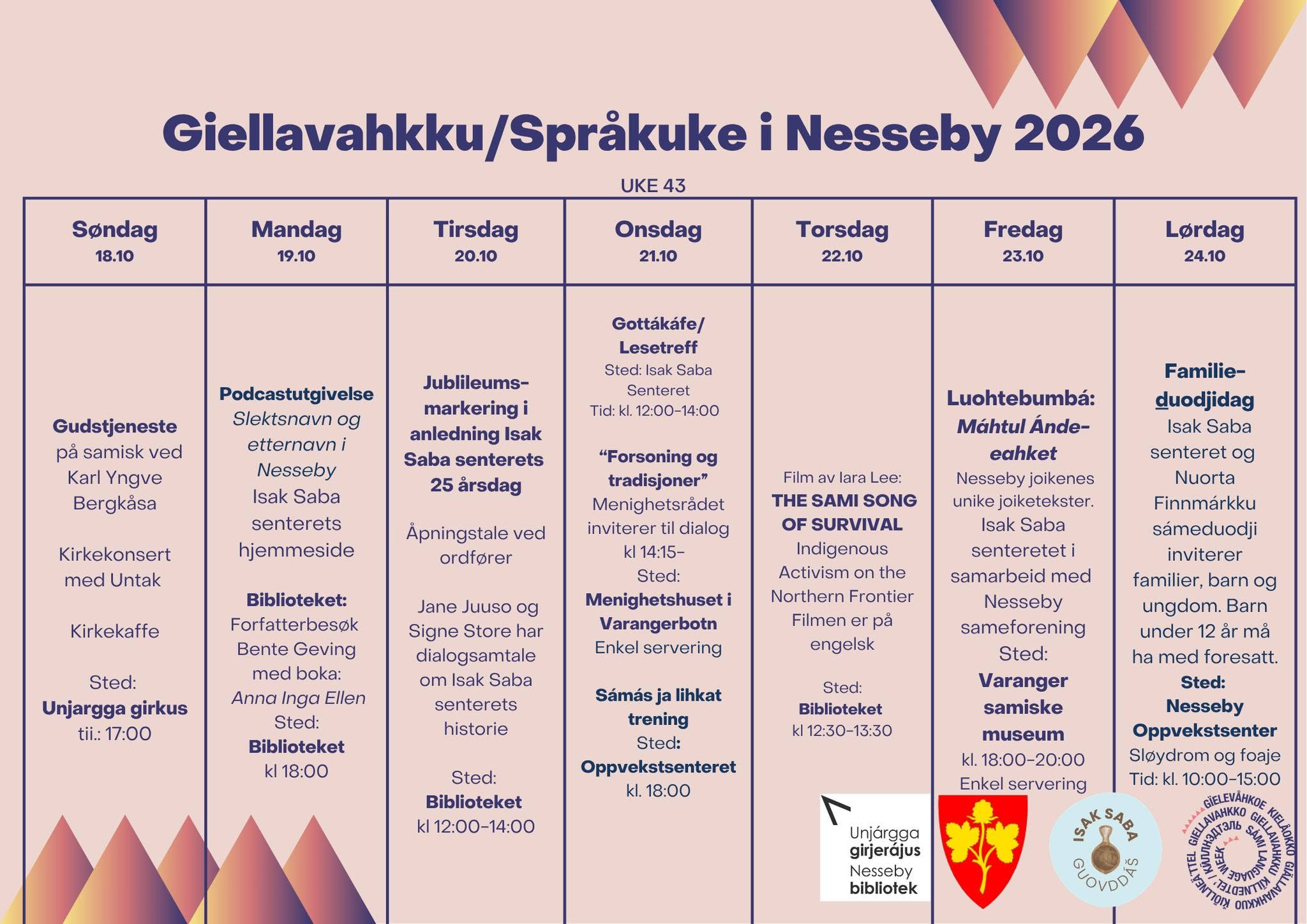Giellavahkku / Språkuke i Nesseby 2026